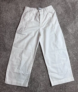 Zara White Wide Leg Pants Sz 9 Girls - Picture 1 of 5