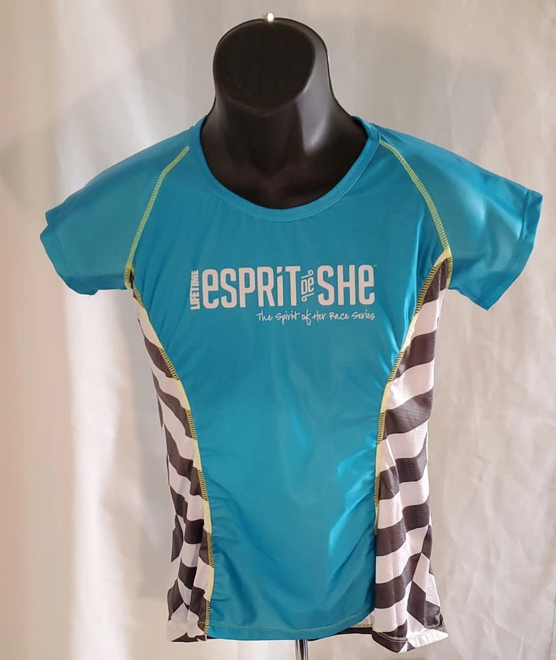 Jersey de ciclismo Moxie para mujer manga corta atlético que absorbe la humedad azul medio Foto 1 de 4