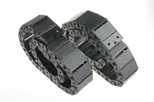 2pz R38 18mm x 50mm Nero 1M Semi Chiuso Cavo Trascina Catena Portafili per CNC - Foto 1 di 4