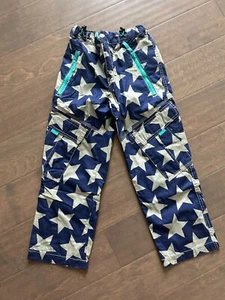 Mini Boden boys Blue / gray star print roll up  Skate Pants Size 7 Y - New - Picture 1 of 7