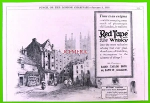 'RED TAPE' Scotch Whisky Advert : 1923 (Caxton's House, Westminster; 1845) Print - Picture 1 of 1
