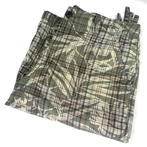 Route 66 Green & Brown Floral Palm Cargo Shorts - Picture 1 of 4