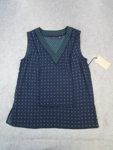 Halogen Shirt Womens Medium Blue Green Tunic New - Picture 1 of 10