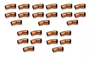 3/4" HVAC Copper Street 45 CxC, W03330 - Paquete de (25) - Imagen 1 de 2
