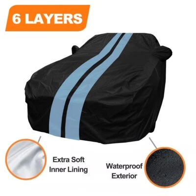 Funda Coche 6 Capas ALGODÓN PEVA 100% Impermeable Exterior Interior Para FORD MUSTANG GT Foto 1 de 4