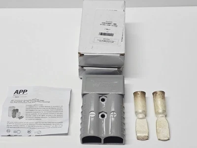 Two Genuine Anderson SB350 4/0 AWG Gray Connector Kit  6320G2 Housings  Contacts - Image 1 of 4