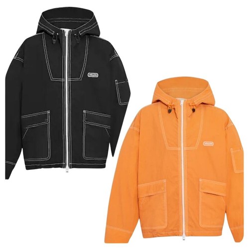 GIACCA A VENTO COACH LEGGERA UOMO XL E XXL LAVATA NERA O ARANCIONE SBIADITO