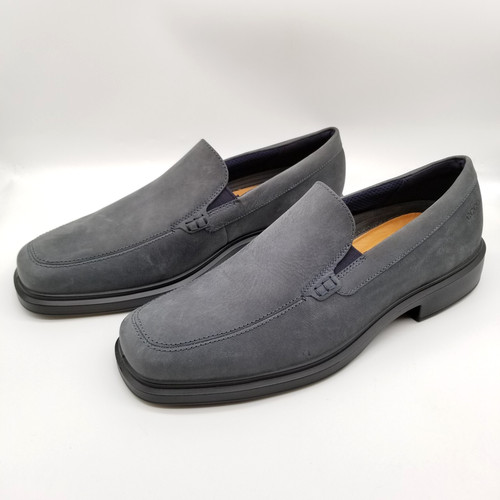 Mocassino Ecco uomo Helsinki 2.0 taglia US 12 12.5 grigio scamosciato slip on casual ufficio