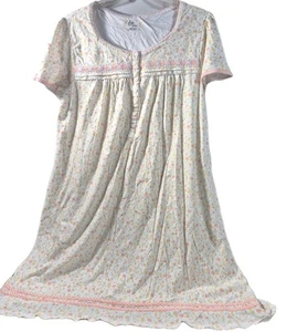 Camisón Aria para mujer L de colección floral marfil/melocotón/campesino cabaña manga corta pijamas - Imagen 1 de 4