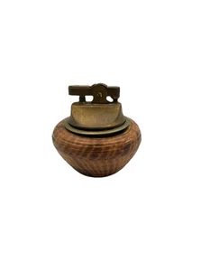Vintage Mid-century Modern Ceramic Pottery Table Lighter Glazed Used Refillable - Picture 1 of 15