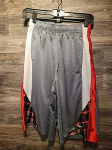 Nike Youth XL Gray/Red/Black Basketball Athletic Dri-Fit  Shorts Pockets - Picture 1 of 4