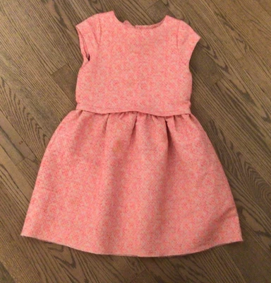 VESTIDO DE FIESTA LILI GAUFRETTE ROSA GRIS BROCADO TALLA 8 Foto 1 de 4