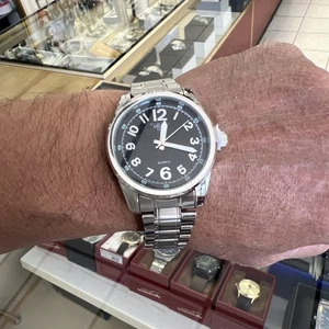 Milano Expressions Quart Silber Herrenuhr🔥Stunden schwarzes Zifferblatt-N-(leicht 🙏) - Bild 1 von 11