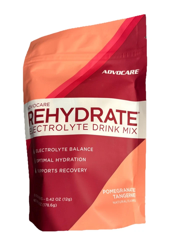 Advocare REHYDRATE Electrolito Hidratación Bebida Mezcla 14 Granada Mandarina Nuevo Foto 1 de 1