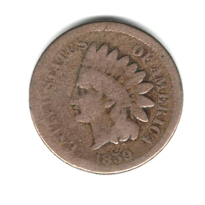 1859 INDIAN CENT COPPER NICKEL SHIPPING .99 - Image 1 of 2
