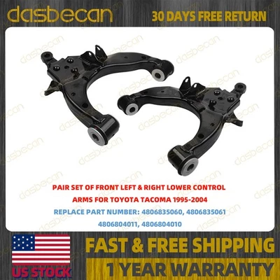 Pair Set of Front Left & Right Lower Control Arms For Toyota Tacoma 1995-2004 - Image 1 of 4