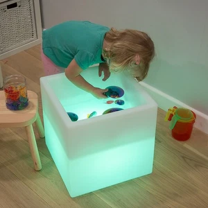 Sensory Mood Play Cube autism autistic lights colour Changing LED 400 x 400 x 40 - Picture 1 of 12