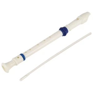 Music Instrument 6 Holes Soprano Flute Recorder White A5X61909 - Picture 1 of 5