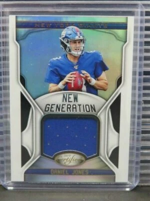 2019 Certified Daniel Jones New Generation Rookie RC PLAYER WORN Jersey Patch - Image 1 of 2