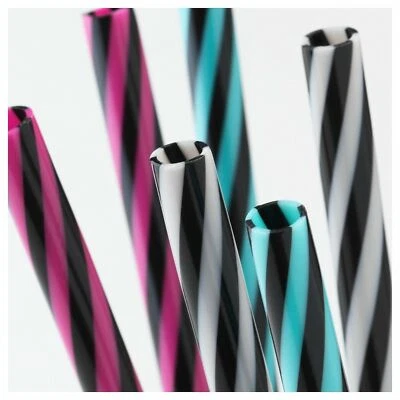 New 24 x Reusable IKEA Sommar Hard Plastic Straws Smoothie Sized - Image 1 of 4