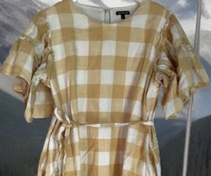 Who What Wear Spring Aurtumn Trendy Checkered Dress/ L - Picture 1 of 8