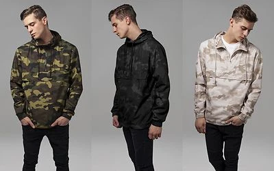 Urban Classics Jacket Anorak Man Camo Pull Over Windbreaker - Image 1 of 4