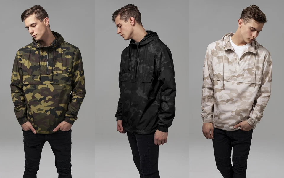 Urban Classics Jacket Anorak Man Camo Pull Over Windbreaker - Image 1 of 4