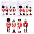 4 Pcs Bamboo Nutcrackers Ornaments Wooden Figures For Christmas