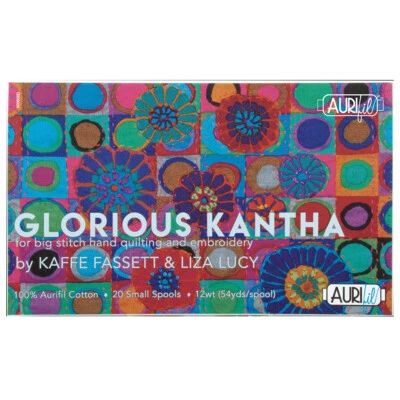 Glorious Kantha Kaffe Fassett Liza Lucy Aurifil Thread Set Quilting Embroidery - Image 1 of 2