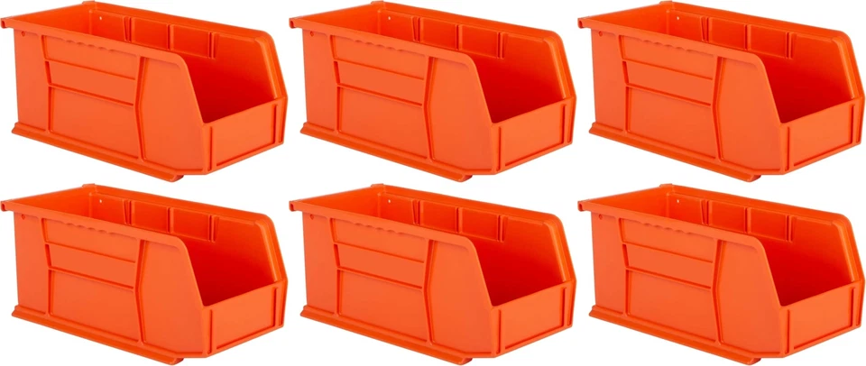 Cubo de almacenamiento apilable de plástico Hudson Exchange 11" x 5-1/2" x 5" (paquete de 6) Foto 1 de 1