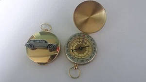 Triumph 2000 Mk2 Estate ref266 pewter effect car emblem on a Golden Compass - Picture 1 of 1