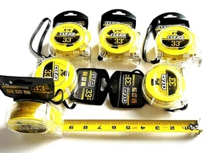 6er-PACK PERFORMANCE-WERKZEUG 33 FUSS DURCHSICHTIGES KOFFER MASSBAND 2-SEITIG BRUCHKLINGE - Bild 1 von 2