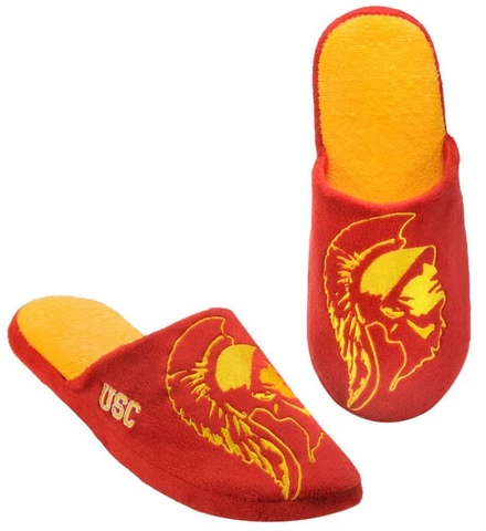 USC Trojans Size X-Large Men's Big Logo Slippers [NEW] NCAA Slide Shoes House Cover