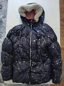 Girls Zeroxposur blue stars puffer winter coat size 14/16 - Picture 1 of 7