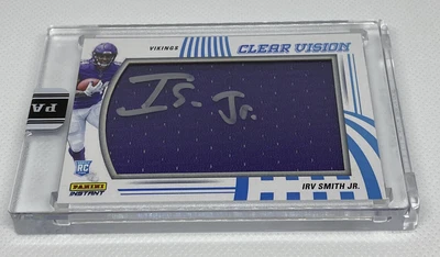 2019 20 Panini Instant IRV SMITH JR. Clear Vision On Card Auto #8/10 RC Vikings - Image 1 of 4