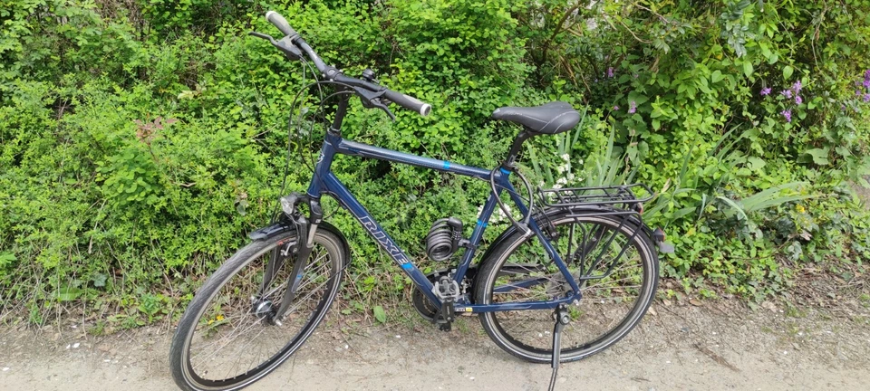 fahrrad xl Rixe Ab 190 Cm Bis 150 Kg Systemgewicht Farbe Blau 24 Gänge Shimano - Bild 1 von 1