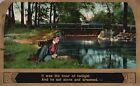 Vintage Postcard 1909 It Was The Hour Of Twilight And He Sat Alone And Dreamed