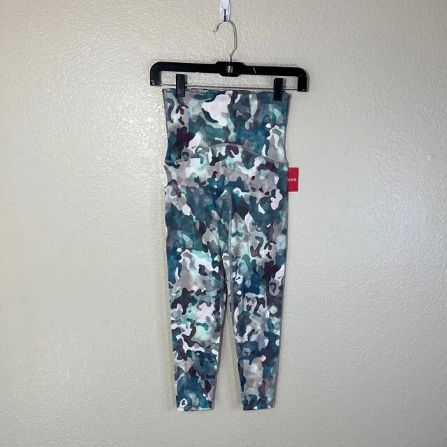 Spanx X-Small Booty Boost Active Printed ⅞ Leggings Painted Camo Pink Multi