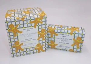 Beekman 1802 Ginger Cream Cookie Whipped Body Cream 8oz + bar soap 3.5 oz - Picture 1 of 4