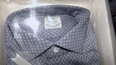 BORRELLI NAPOLI REALE SARTORIA 1°LINEA CAMICIA 40 COTONE FATTA A MANO   sh1054 - Immagine 1 di 4