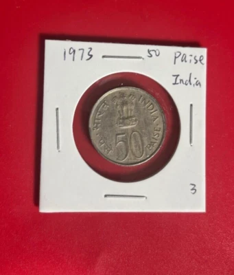 1973 50 PAISE INDIA COIN GROW MORE FOOD - NICE WORLD COIN - Image 1 of 2