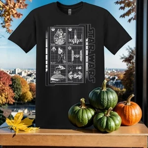 Star Wars Battle Ships Schematic T-shirt T shirt Men Women Unisex Tshirt SY730 - Picture 1 of 6