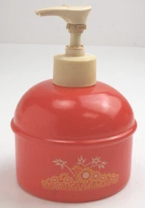 Dispensador de bomba Avon 2 naranja floral vintage - Imagen 1 de 10