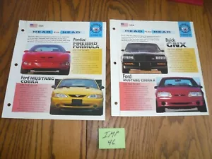 Two From USA Hot Cars UNIQUE IMP BROCHURES - IMP 46 - Ford vs. Buick Pontiac - Picture 1 of 1