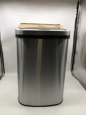 13 Gallon Kitchen Trash Can Automatic Touch Free Garbage Can with Lid Stainless* - Image 1 of 4