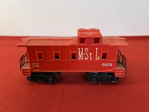 Vintage 1960s Lionel 6059 O-27 MSTL Red Caboose Minneapolis & St. Louis - Picture 1 of 14