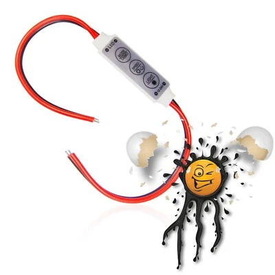 12-24V Mini 3-Tasten 3528 5050 LED Streifen Strip Controller Dimmer Mode Speed - Bild 1 von 2