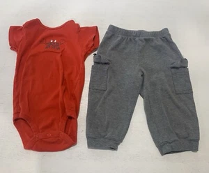 carter's Baby Boy Shirt And carter's Baby Boy Sweats Size 18 - Picture 1 of 13
