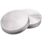 8 Pcs Stainless Steel Jar Lids 86Mm Sealed Leak Proof Cover With Silicone Seals 