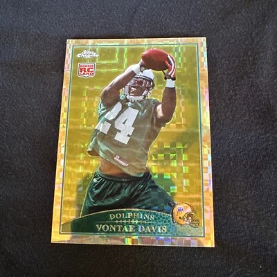 2009 Topps Chrome Vontae Davis RC XFRACTOR #218 MINT Dolphins  - Image 1 of 2